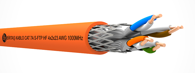 CAT7A S/FTP HF (LSZH)   4x2x23 AWG  100 - 1000 MHz LAN CABLE